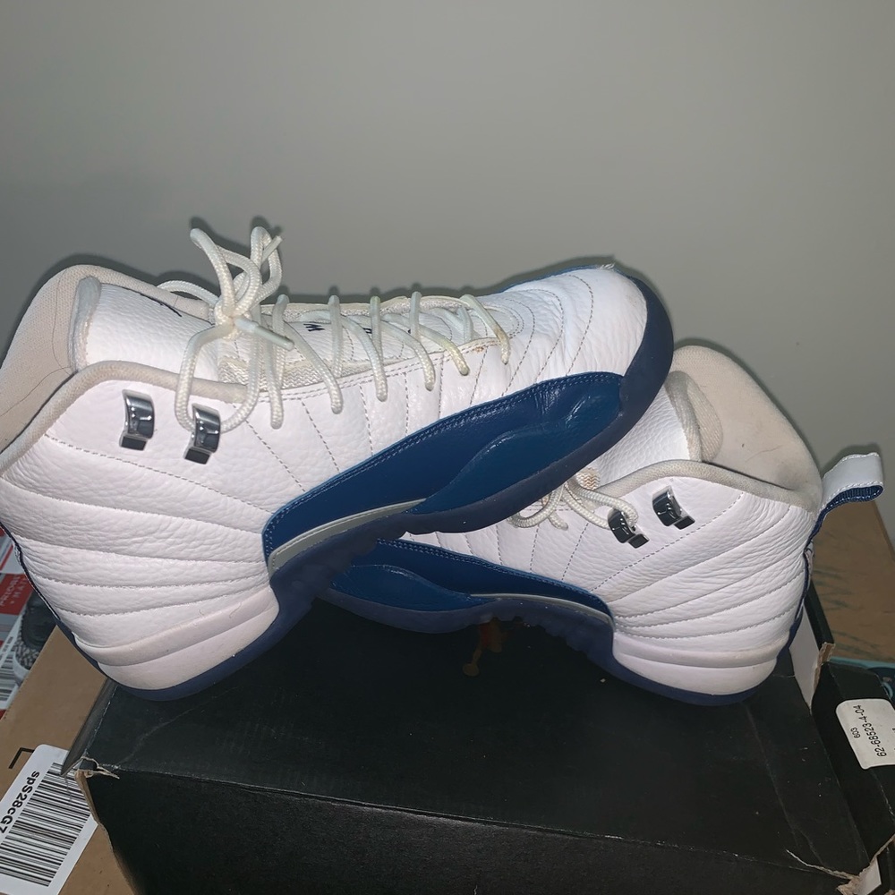 Jordan retro 12 blue and white